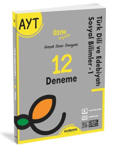 Endemik AYT Türk Dili ve Edebiyatı Sosyal Bilimler 12 Deneme Sınavı