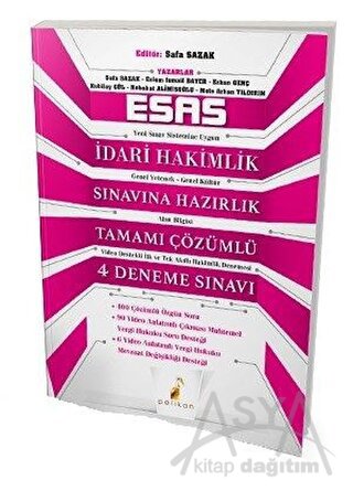 Esas İdari Hakimlik Sınavına Hazırlık Tamamı Çözümlü 4 Deneme Sınavı