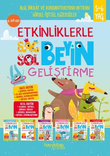 Etkinliklerle Sağ Beyin Sol Beyin Geliştirme (5-6 Yaş) 6 Kitap Takım Etkinliklerle Sağ Beyin Sol Beyin Geliştirme (5-6 Yaş) 6 Kitap Takım