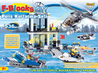 F-BLOCKS POLİS KURTARMA SETİ 536 PARÇA LEGO $ ---- (tek ürün gönderilecektir, fotoğraf temsilidir)