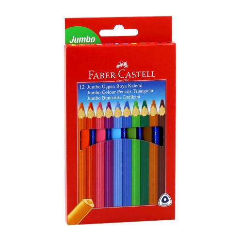 FABER CASTELL 12 Lİ ÜÇGEN JUMBO KURU BOYA