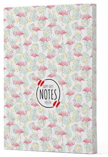 Flamingo 3 - Yan Boyamalı Çizgili Defter Flamingo 3 - Yan Boyamalı Çizgili Defter