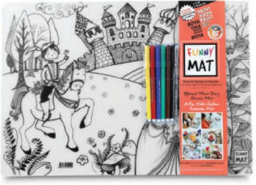 Funny Mat - Prens & Prenses Ve Dansçılar 6'Lı Kalem Hediyeli 30 x 40 cm