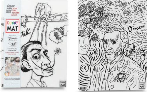 Funny Mat - Vıncent Van Gogh Ve Salvador Dalı 25 X 35 Cm