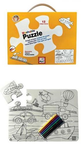 Funny Mat Washable Puzzle - Taşıtlar