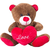 FURKAN FURRY 35 CM LOVE PELUŞ AYICIK KAHVE & BEYAZ -