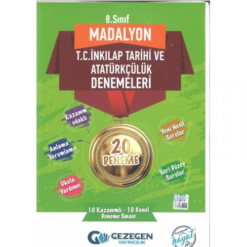 GEZEGEN 8.SINIF 20'Lİ MADALYON İNKİLAP TARİHİ VE ATATÜRKÇÜLÜK DENEME