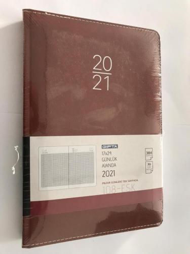 GIPTA 108-ESK EKO 17X24 GÜNLÜK KARELİ AJANDA (2021 YILI)