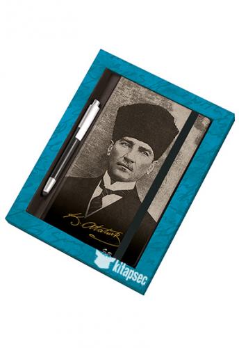 GIPTA ATATÜRK 13X21 GÜNLÜK AJANDA+TOUCH PEN KALEMLİ SET (2021 YILI)