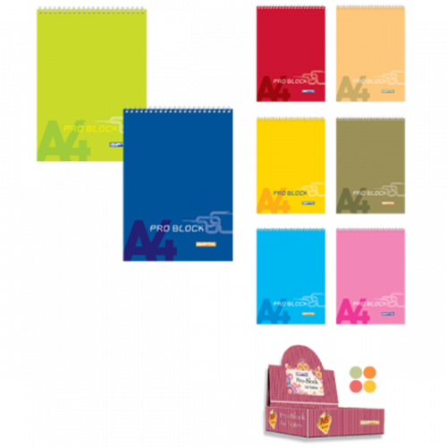 GIPTA PRO BLOCK KARTON KAPAK DEFTER A4 40 YAPRAK ÇİZGİLİ