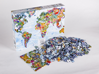 GÜRBÜZ DÜNYA HARİTASI FANTASTİK PUZZLE 1000 PARÇA .... *EK KAMPANYA* (tek ürün gönderilecektir, fotoğraf temsilidir)