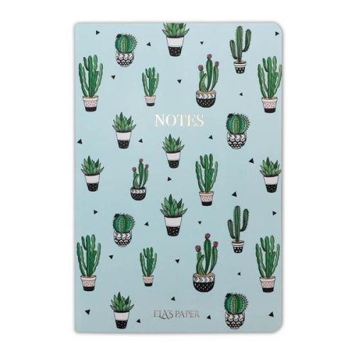 Kaktüs Mavi Notebook Defter Kaktüs Mavi Notebook Defter