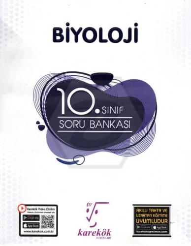 Karekök Yayınları 10.Sınıf Biyoloji Soru Bankası (Video Çözümlü)