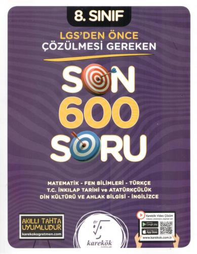 Karekök 8.Sınıf Lgs'den Önce Çözülmesi Gereken Son 600 Soru