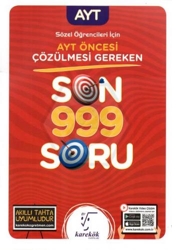 Karekök AYT Öncesi Çözülmesi Gereken Son 999 Soru Sözel