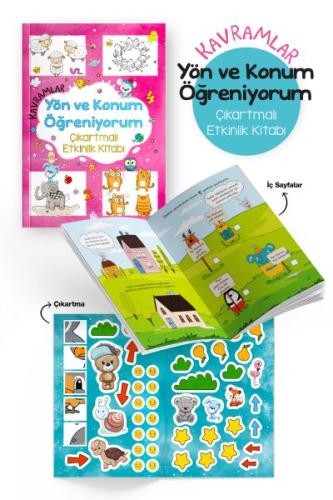 Kavramlar – Yön ve Konum Öğreniyorum – Çıkartmalı Etkinlik Kitabı - 3 Yaş +