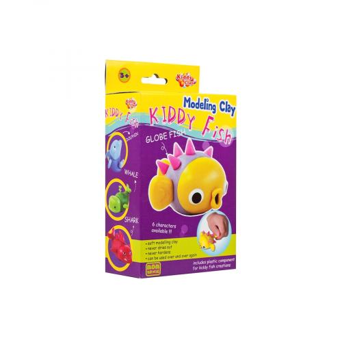 KIDDY CLAY 12 HAMUR + SEKIL KALIPLI SET ( 6 FARKLI BALIK SETİ )