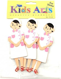 KIDS ARTS ST-105593 EVA STICKER (HEMŞİRE) ---- *2023 FİYATLI ve Kampanyalı** CEM & DOLPHIN (tek ürün gönderilecektir, fotoğraf temsilidir)