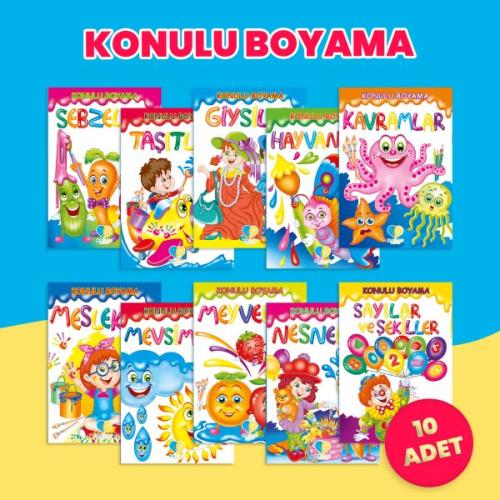 Konulu Boyama Kitapları Seti