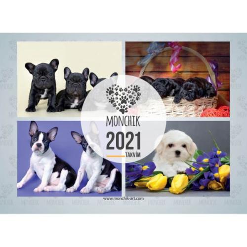 Köpekli Katlamalı Duvar Takvimi 2021 Köpekli Katlamalı Duvar Takvimi 2021