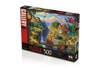 Ks Games Puzzle 500 Parça House On The Cliff 20012