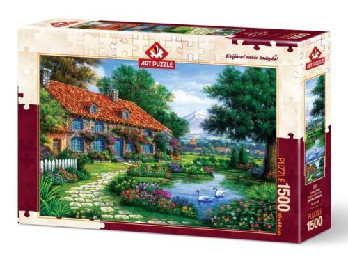 Art 1500 Parça Puzzle Kuğulu Bahçe Art 1500 Parça Puzzle Kuğulu Bahçe