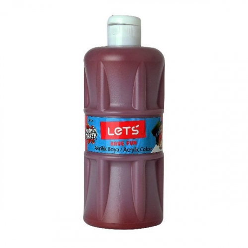 LETS AKRİLİK BOYA KAHVERENGİ 500 ML
