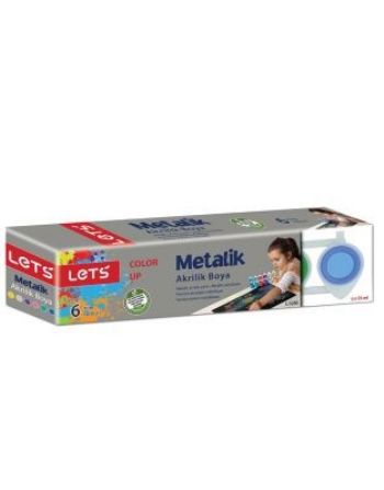 LETapos;S AKRİLİK BOYA METALİK 6 RENK