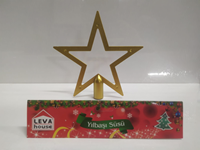 LEVA HOUSE YENİ YIL YILBAŞI AĞAÇ TEPELİĞİ ALTIN 18 CM ----