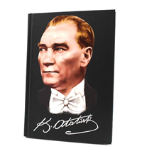 LİZ 14X20 PV DİJİTAL ATATÜRK BASKILI IVORY DEFTER 96 YAPRAK KARELİ ----