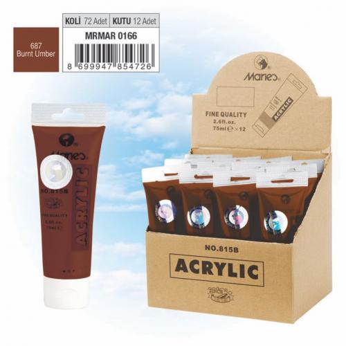 MARİES KAHVERENGİ AKRİLİK BOYA 75 ML