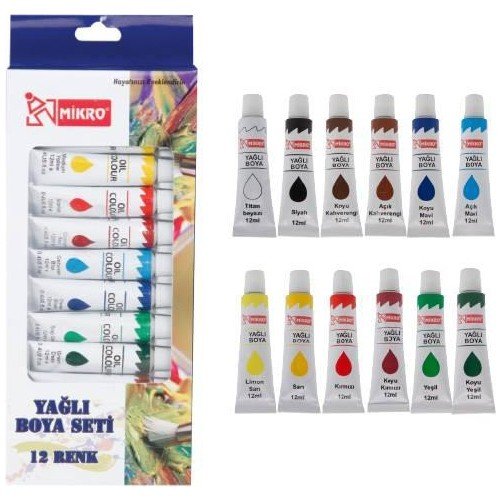 MİKRO 12apos;Lİ YAĞLI BOYA