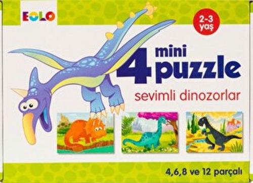 Sevimli Dinozorlar - 4 Mini Puzzle