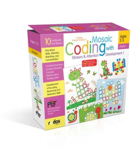 Mosaic Coding with Stickers&Attention Development-1-Grade-Level 1-Crea Mosaic Coding with Stickers&Attention Development-1-Grade-Level 1-Crea