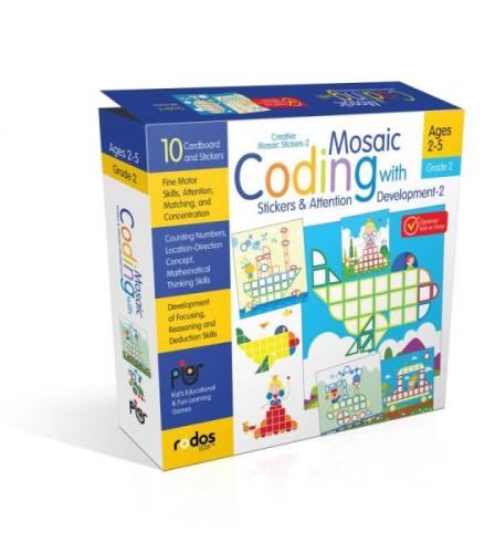 Mosaic Coding with Stickers&Attention Development-2 - Grade-Level 2 - Mosaic Coding with Stickers&Attention Development-2 - Grade-Level 2 -