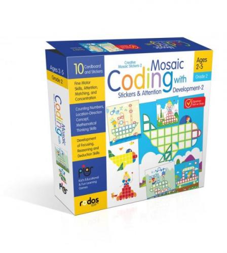 Mosaic Coding with Stickers&Attention Development-2 - Grade-Level 2 - 