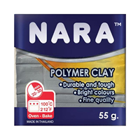 NARA POLYMER CLAY 55gr.METALLIC GREY (tek ürün gönderilecektir, fotoğraf temsilidir)