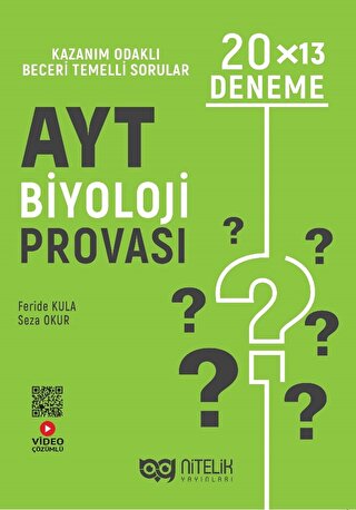 Nitelik Yayınları AYT Biyoloji Provası 20 X 13 Deneme