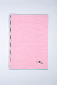 NOTTE SPRALLİ PLASTİK KAPAK A4 PASTEL DEFTER 100 YAPRAK ÇİZGİLİ .... (tek ürün gönderilecektir, fotoğraf temsilidir)