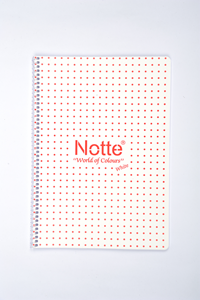 NOTTE SPRALLİ PLASTİK KAPAK A4 WHİTE DEFTER 80 YAPRAK KARELİ ----