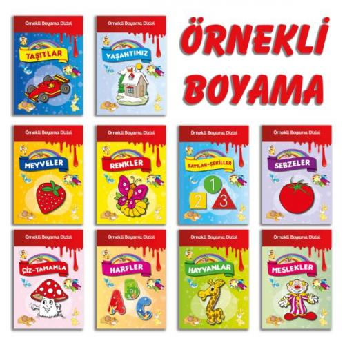 Örnekli Boyama Dizisi 10 Kitap Set