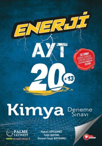Palme Enerji Ayt Kimya 20 Deneme Sınavı Palme Enerji Ayt Kimya 20 Deneme Sınavı