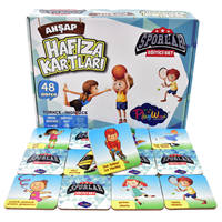 PLAY WOOD AHŞAP EĞİTİCİ HAFIZA KARTLARI 48 PARÇA SPORLAR TÜRKÇE-İNGİLİZCE (tek ürün gönderilecektir, fotoğraf temsilidir)