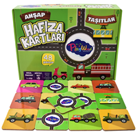PLAY WOOD AHŞAP EĞİTİCİ HAFIZA KARTLARI 48 PARÇA TAŞITLAR