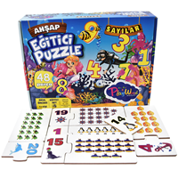 PLAY WOOD AHŞAP EĞİTİCİ PUZZLE 48 PARÇA SAYILAR (tek ürün gönderilecektir, fotoğraf temsilidir)