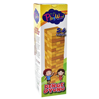 PLAY WOOD KUTUDA NATUREL AHŞAP DENGE KULE OYUNU 54 PARÇA ( JENGA )---- * EK KAMPANYALI* (tek ürün gönderilecektir, fotoğraf temsilidir)