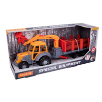 POLESIE....USTA YARI RÖMORKLU KERESTE TAŞIYAN TRAKTÖR KUTUDA