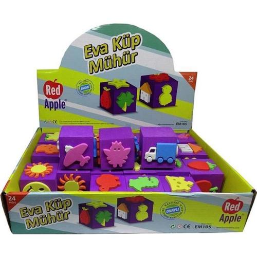 RED APPLE EVA KÜP ŞEKİLLİ MÜHÜR(adet fiyatıdır)
