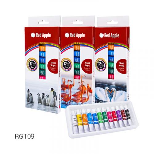 RED APPLE GUAJ BOYA TÜP 9 ml 12 RENK
