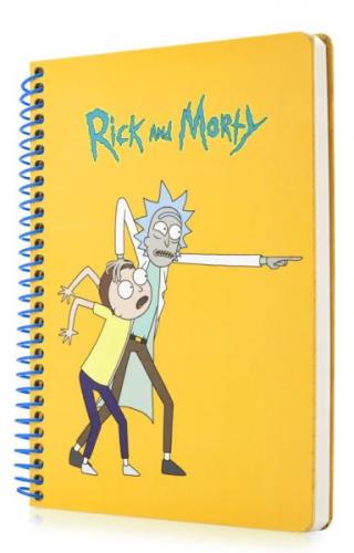 Rick and Morty Sarı Butik Defter